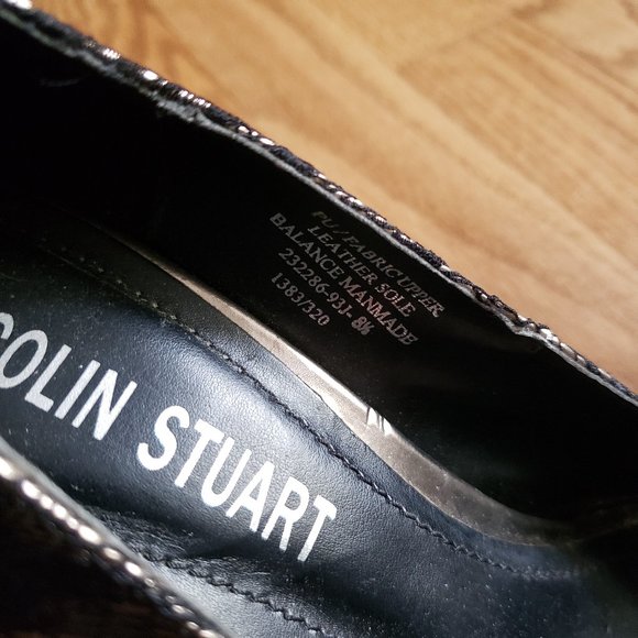 COLIN STUART Black and Silver Lace Heels 8.5M - Picture 5 of 8